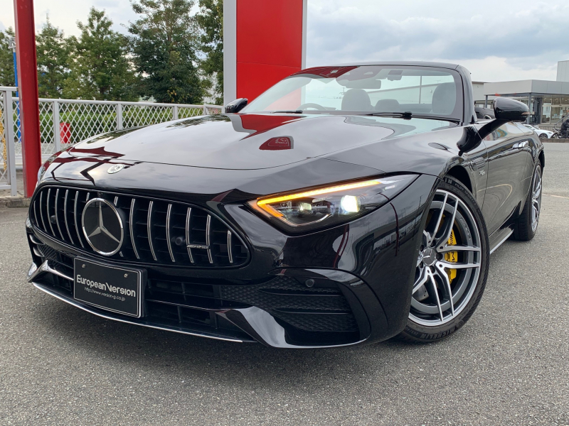 メルセデスベンツ SLクラス メルセデスAMG　SL43　BSG搭載2．0Lターボ＋モーター　ディーラー車　黒幌電動オープン　黒革シート　シートヒーター　ベンチレーション　エアスカーフ　リラクゼーション　純正MBUXナビTV360°カメラ　20AW　メーカー保証継承