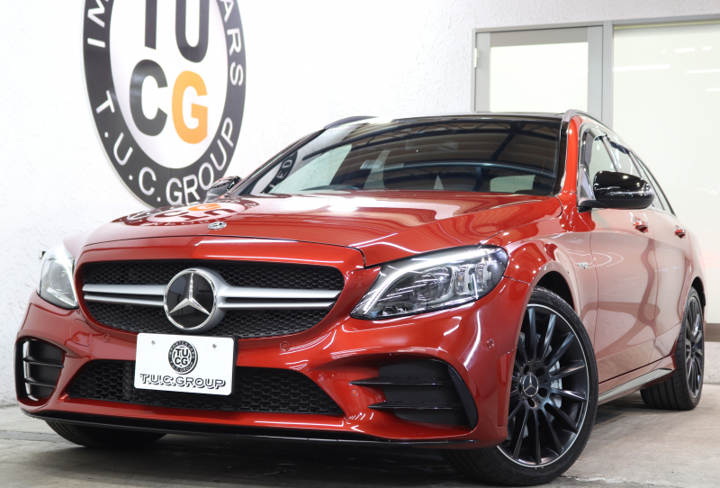 AMG Cクラス C43 4MATIC ｽﾃｰｼｮﾝﾜｺﾞﾝ ﾚｰﾀﾞｰｾｰﾌﾃｨPKG　後期 ｷｰﾚｽｺﾞｰ 黒本革 ﾊﾟﾉﾗﾏSR ﾍｯﾄﾞｱｯﾌﾟD HDDﾅﾋﾞTV ｽﾏﾎ連携 ﾌﾞﾙﾒｽﾀｰ ﾊﾞｯｸｶﾒﾗ PTS LEDﾗｲﾄ 自動Rｹﾞｰﾄ ﾊﾝｽﾞﾌﾘｰA AMG専用装備&ﾁｭｰﾆﾝｸﾞ 9AT　2年保証