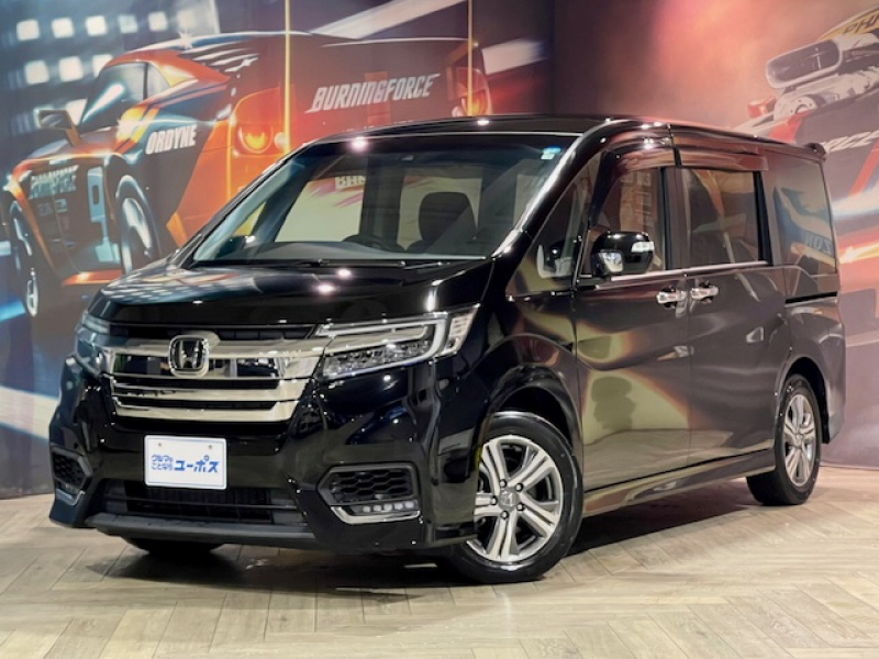 ホンダ ステップワゴン e:HEVスパーダ　Gホンダセンシング　OP10年保証対象　純正ナビ（Bluetooth／フルセグ／DVD／CD／USB）　バックカメラ　両側パワースライドドア　クルーズコントロール　LDA　LEDヘッドライト　純正16インチアルミ