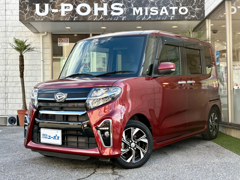 ダイハツ タントカスタム カスタムXセレクション　OP5年保証対象車　両側パワースライドドア　スマートアシスト　コーナーセンサー　バックモニター　ETC車載器　フォグランプ