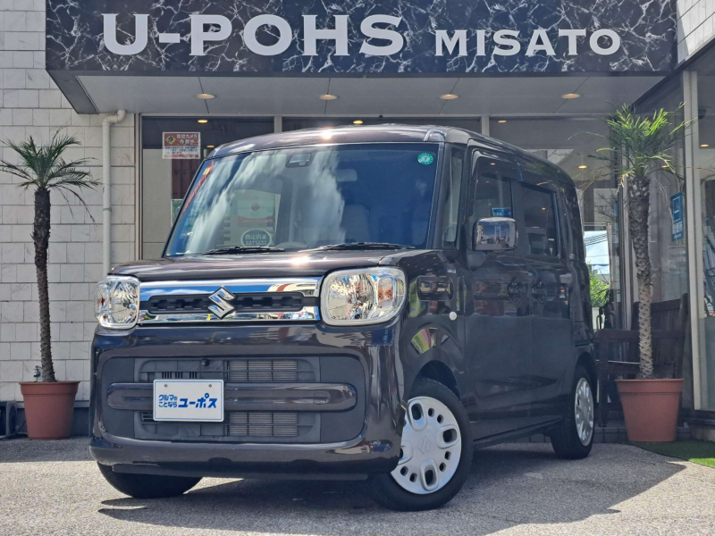 スズキ スペーシア ハイブリッドX　OP5年保証対象車　全方位カメラ　両側パワースライドドア　コーナーセンサー　社外ナビ　ETC