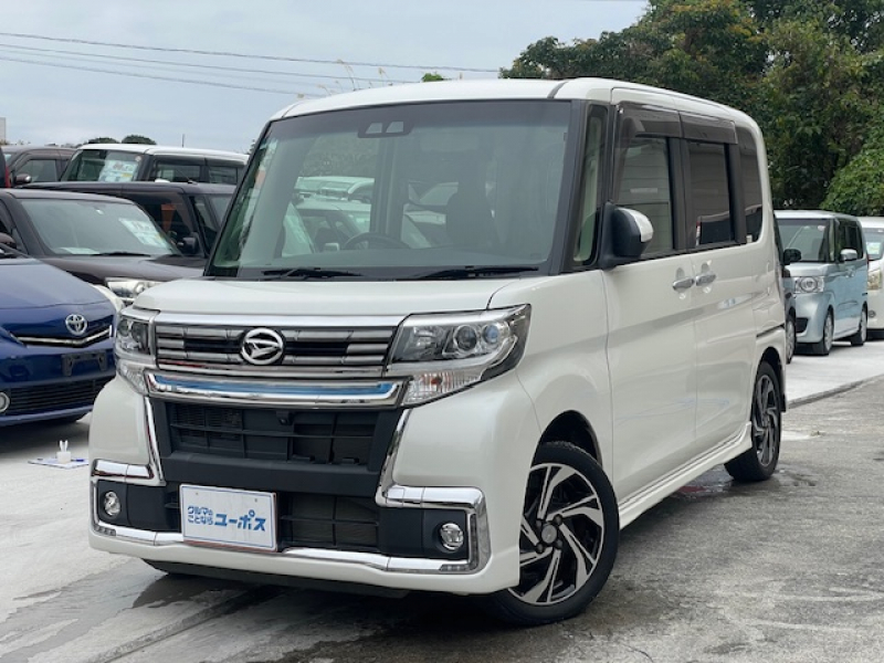 ダイハツ タント カスタムRS　トップエディションVS　SAIII　純正オーディオ　SDナビ　360°カメラ　ハーフレザーシート　LEDヘッドライト　シートヒーター　スマートキー　フルセグTV