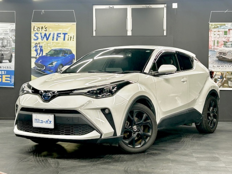 トヨタ C-HR G　モード　ネロ　セーフティプラスII　OP10年保証対象車両　トヨタセーフティー　パノラマミックビューモニター　クリアランスソナー　電動パーキングブレーキ　ドライブレコーダー　Bluetooth対応純正ナビ　ハーフレザーシート