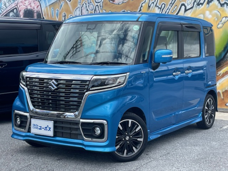 スズキ スペーシア ハイブリッドXS　OP5年保証対象車両　純正SDナビ（CD／DVD／Bluetooth／フルセグ）バックモニター／360°ビューモニター　クリアランスソナー　アイドリングストップ　運転席シートヒーター　ETC