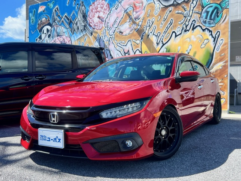 ホンダ シビック セダン　OP5年保証対象車両　純正SDナビ（CD／DVD／Bluetooth／フルセグ）バックモニター　ドライブレコーダー　クルーズコントロール　パドルシフト　電子パーキング　シートヒーター　ETC