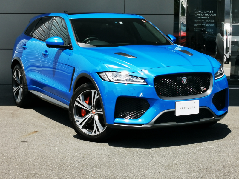 ジャガー F-PACE SVR 5.0L V8 S/C P550 AWD 1オーナー 禁煙車 パノラミックルーフ ヒーター＆クーラー付フロントシート Meridianサラウンドサウンドシステム TFTメーター ACC  21インチアルミホイール ドライバーアシストパック