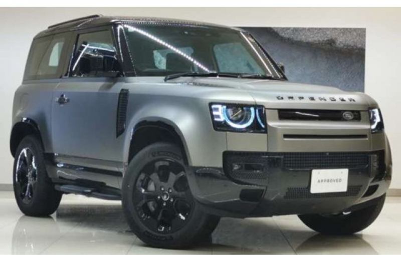 ランドローバー ディフェンダー 90 XダイナミックHSE 3.0L D350 4WD　1オーナー 禁煙車 エアサスペンションパック マットプロテクティブフィルム ブラックルーフレール コールドクライメートコンビニエンスパック 14wayフロント電動シートエクステンデットブラックエクステリアパック エアサスペンション アダプティブダイナミクス ルーフレール