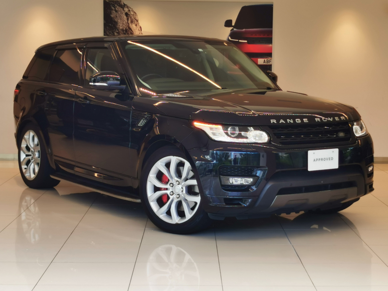 ランドローバー レンジローバーSPORT オートバイオグラフィ 5.0L V8S/C P525 AWD 赤革シート サンルーフ フロントシートヒーター＆クーラー、リアシートヒーター MERIDIANサウンド フィックスドサイドステップ ACC ブラインドスポットモニター 21インチアルミホイール