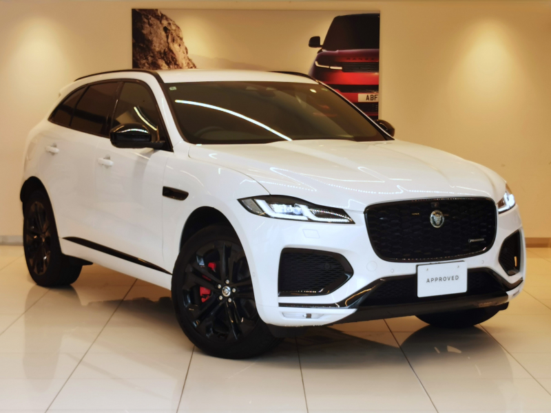 ジャガー F-PACE RダイナミックHSE 2.0L P400e PHEV AWD 1オーナー 茶革シート フロントシートヒーター＆クーラー MERIDIANサウンド 21インチアルミホイール ブラックエクステリアパック インタラクティブドライバーディスプレイ ワイヤレスデバイスチャージング
