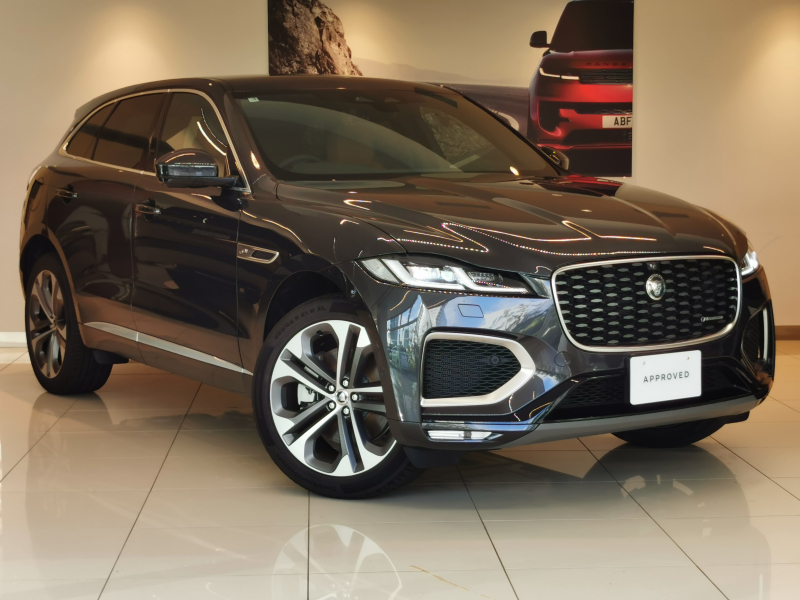 ジャガー F-PACE RダイナミックSE 2.0L P400e AWD 登録済未使用車 茶革シート フロントシートヒーター MERIDIANサウンド インタラクティブドライバーディスプレイ 21インチアルミホイール ワイヤレスデバイスチャージング プレミアムLEDヘッドライト